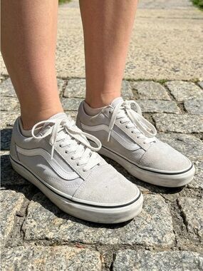 Vans Old Skool Grey Suede Canvas Low Top Sneakers Women’s 8 Mens 6.5 Classic Y2K